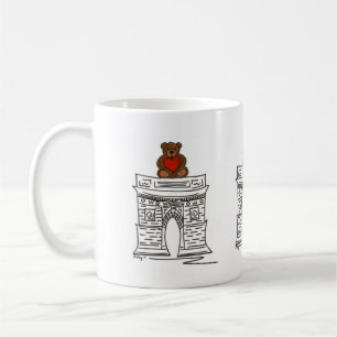 Caneca De Café Namorados de Urso de Teddy na Praça NYC Washington