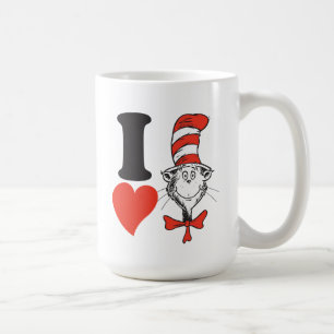 Caneca De Café Namorados Dr. Seuss Coração O Gato No Chapéu