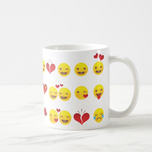 Caneca De Café Namorados Emojis (Direita)