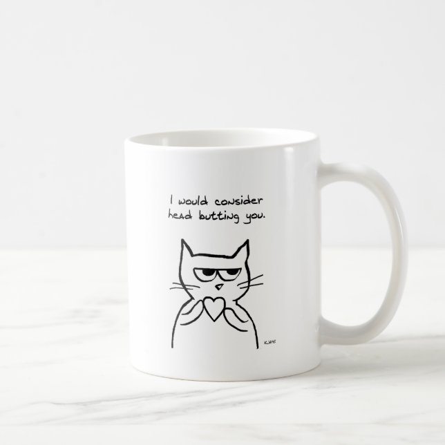Caneca De Café Namorados engraçados - o gato pôde possivelmente (Direita)