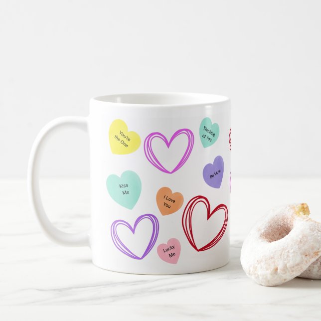 Caneca De Café Namorados Heart Mug (Com Donut)