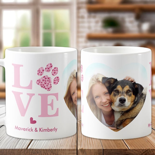 Caneca De Café Namorados Personalizado de Pet Personalizado do Co (Criador carregado)