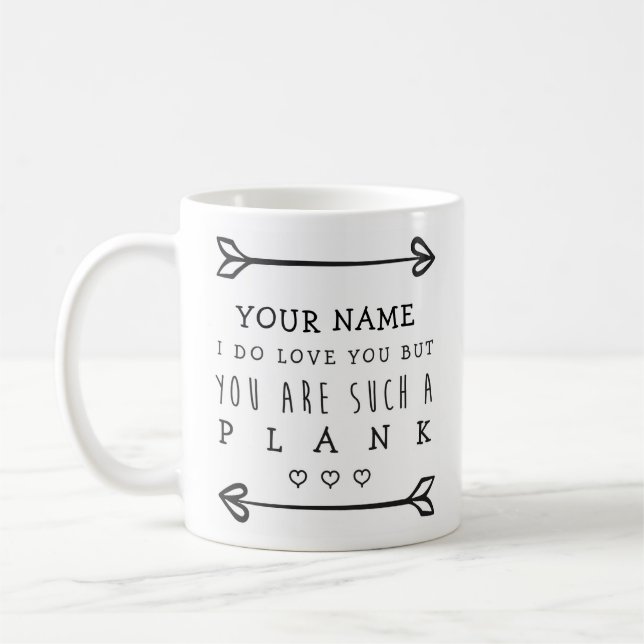 Caneca De Café Namorados personalizados Engraçado Mug - Plank (Esquerda)