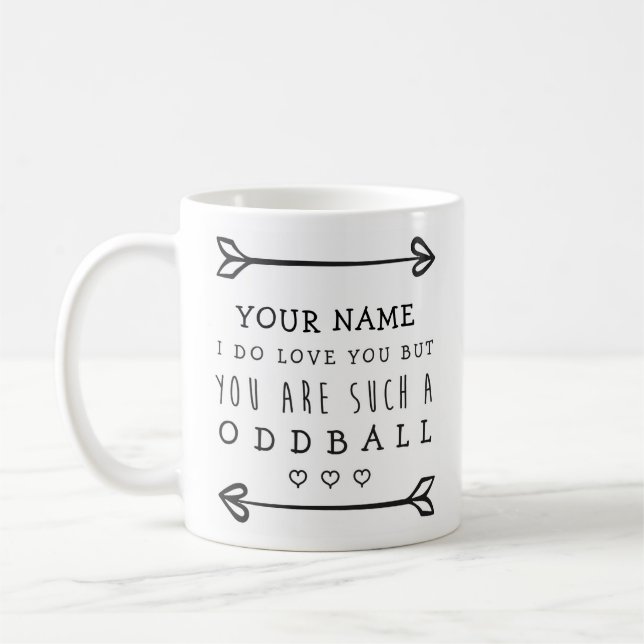 Caneca De Café Namorados Personalizados Engraçados - Oddball (Esquerda)