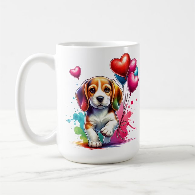 Caneca De Café Namorados Pup Beagle Doce (Esquerda)