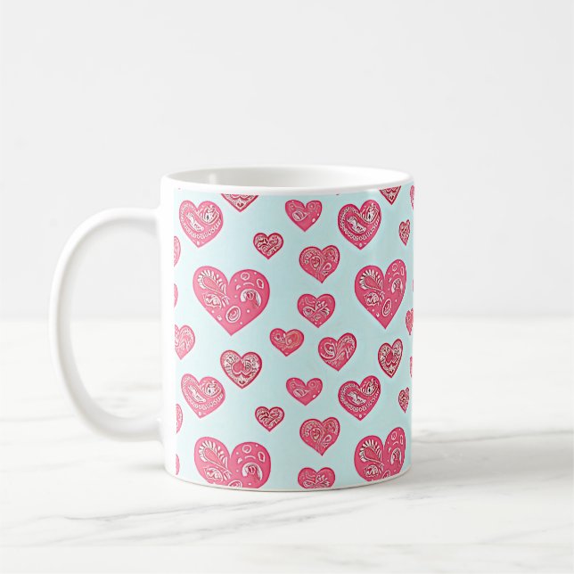 Caneca De Café Namorados rosa de copas (Esquerda)