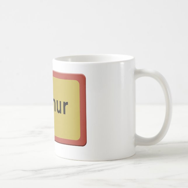 Caneca De Café Namur road sign (Direita)
