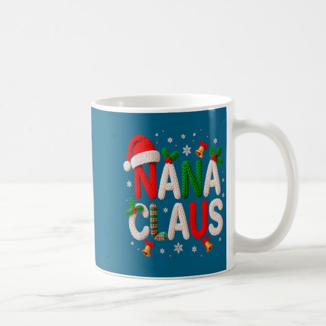 Caneca De Café Nana Claus Santa Claus Crochet &amp; Knitting Love (Direita)
