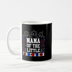 Caneca De Café Nana do pequeno bombeiro patriótico do dia 4 de ju
