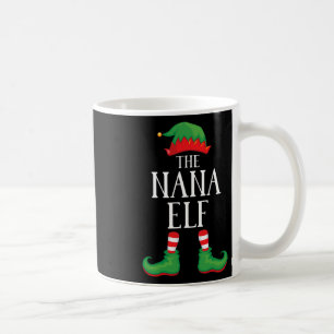 Caneca De Café Nana Elf Matching Group Xmas Funny Family Christma