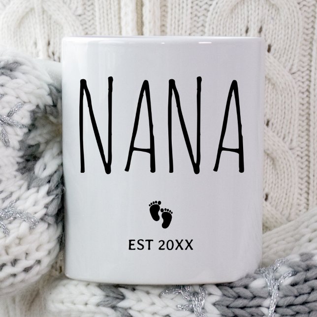 Caneca De Café Nana Est 2025 Para Dar Novos Presentes À Gravidez  (Criador carregado)