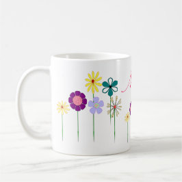 Caneca De Café Nana - flores brilhantes para ela