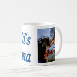 Caneca De Café Nana Foto: texto azul-marinho Coffee Mug