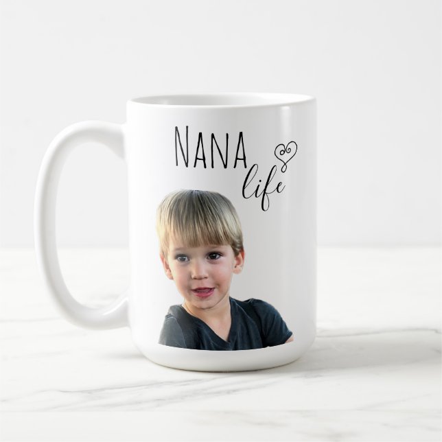 Caneca De Café Nana Life Personaliza A Avó Fotográfica (Esquerda)