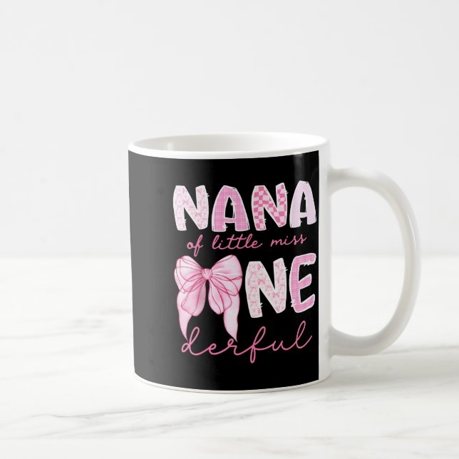 Caneca De Café Nana Of Little Miss Onederful First Birthday Girl  (Direita)