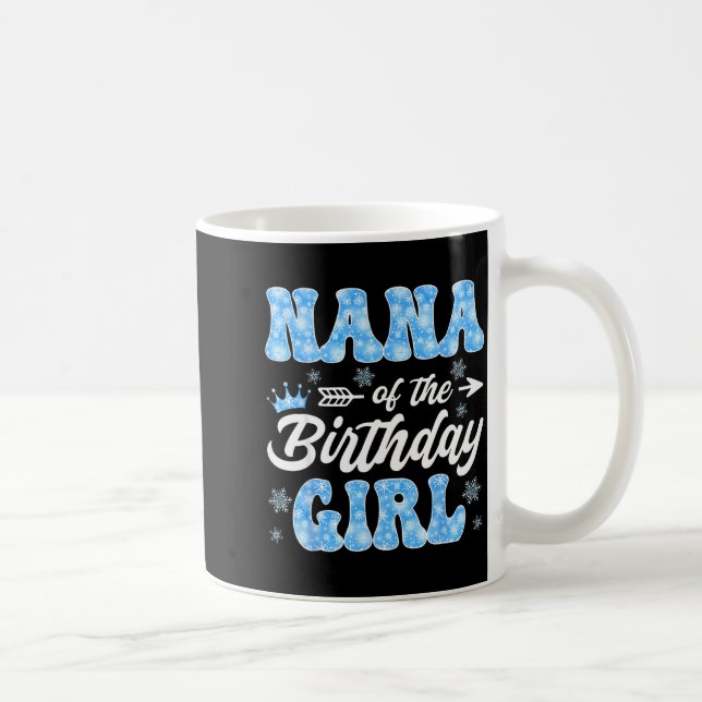 Caneca De Café Nana Of The Birthday Girl Snowflakes Winter Christ (Direita)