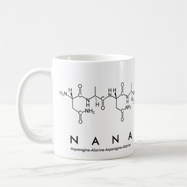 Caneca De Café Nana peptide name mug (Esquerda)