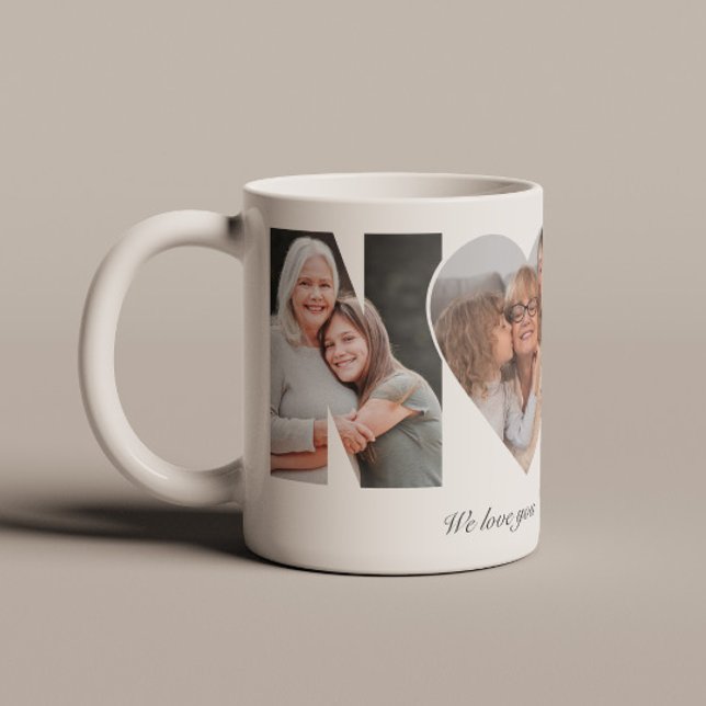 Caneca De Café Nana Photo Collage Grandma Keepsake from Grandkids (Criador carregado)