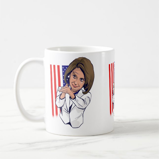 Caneca De Café Nancy Pelosi aplaudir meme (Esquerda)