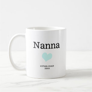 Caneca De Café Nanna, Coração Azul, Personalizada Foto de Solte
