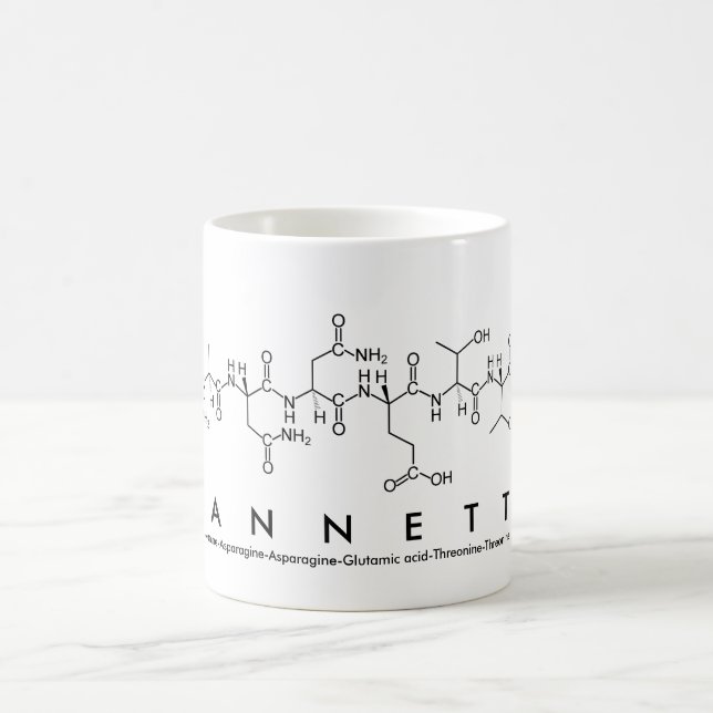 Caneca De Café Nannette peptide name mug (Centro)