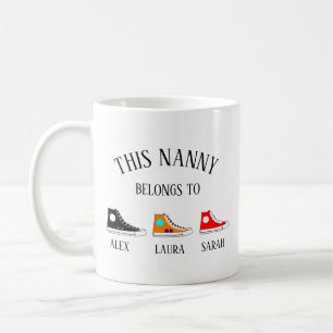 Caneca De Café Nanny Mug Personalizado, Nanny Gift Coffee Mug,
