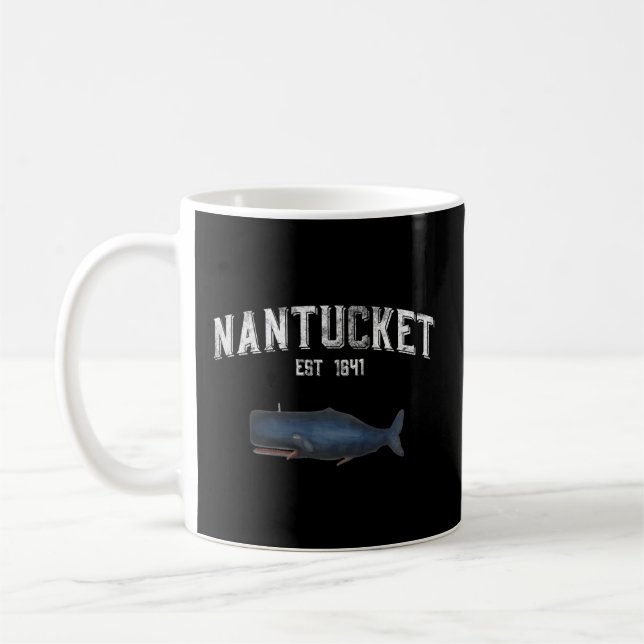 Caneca De Café Nantucket Massachusetts Style Whale (Esquerda)