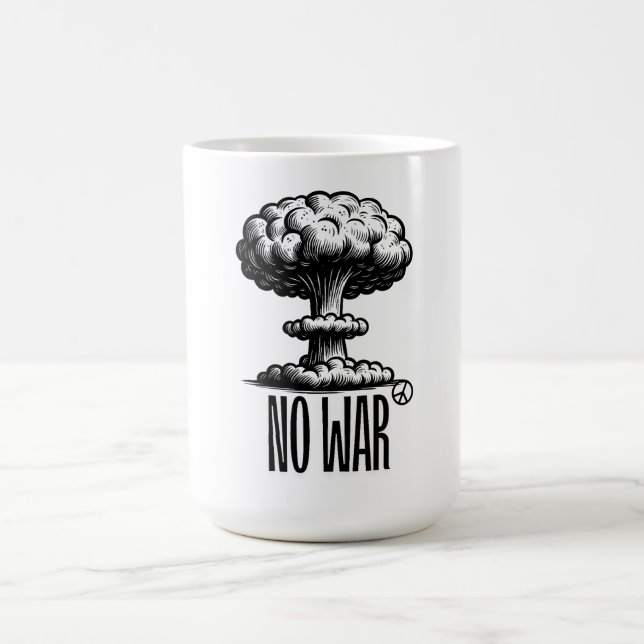 Caneca de café NÃO À GUERRA (Centro)