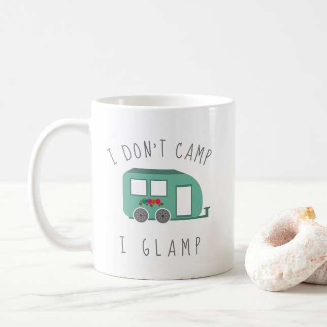 Caneca De Café Não acampo I acampamento (Com Donut)