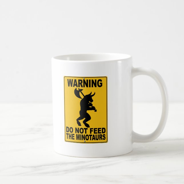 Caneca De Café Não alimente o Minotaurs (Direita)