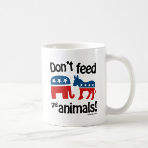 Caneca De Café Não alimente os animais -