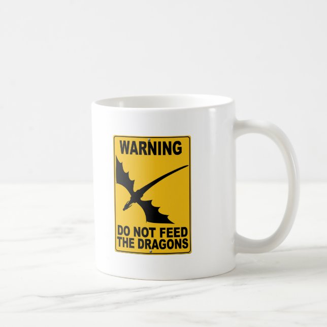 Caneca De Café Não alimente os dragões (Direita)