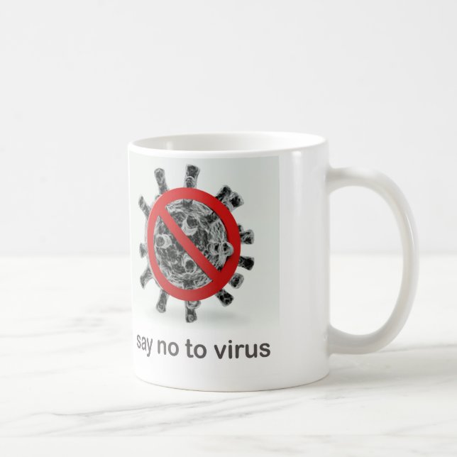 Caneca De Café Não ao vírus (Direita)