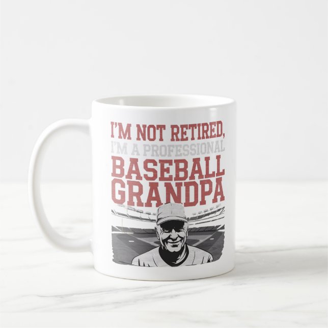 Caneca De Café Não Aposentado - Apenas um Pró de Baseball (Esquerda)
