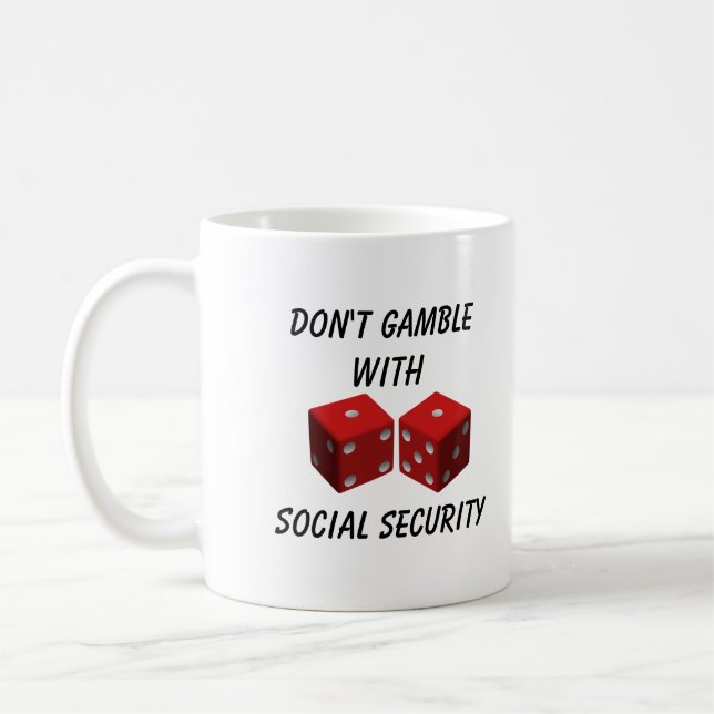 Caneca De Café Não brinque com a segurança social (Esquerda)