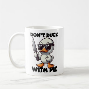 Caneca De Café Não Brinque Comigo Pato Divertido Atitude Atrevida