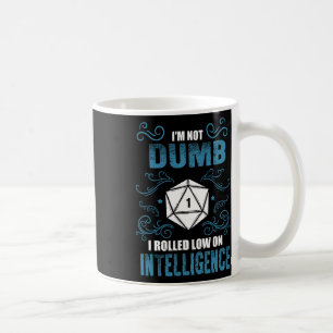 Caneca De Café Não Burro - Jogador de Rpg de Mesa de Baixa Inteli