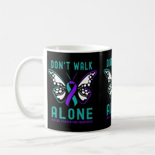Caneca De Café Não Caminhe Sozinho Suporte Prevenção Borboleta