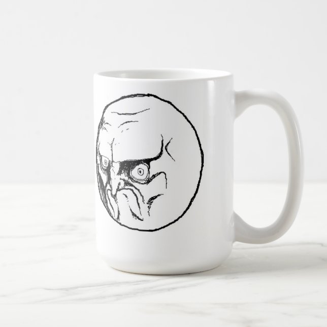 Caneca De Café NÃO Cara da raiva (Direita)
