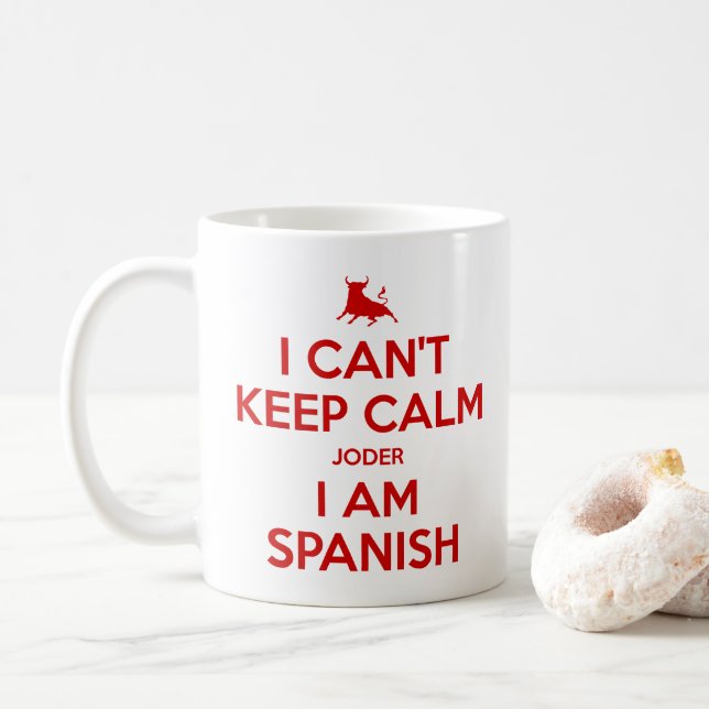 Caneca De Café Não consigo ficar calmo (Com Donut)