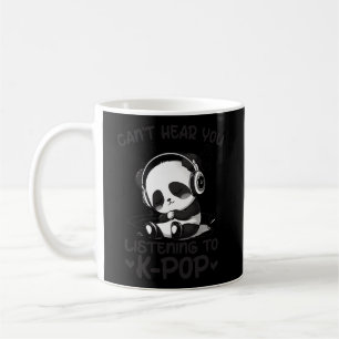 Caneca De Café Não Consigo Ouvir Você Ouvindo O Kpop Panda K-Pop