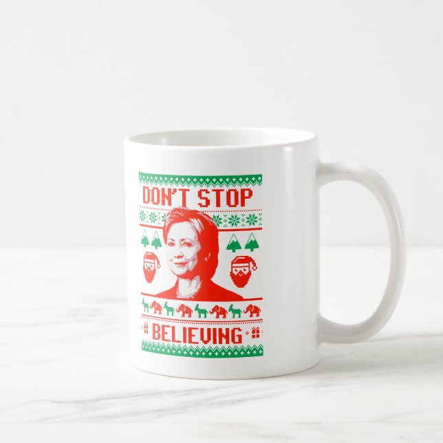 Caneca De Café Não Deixe de Acreditar no Natal de Hillary (Direita)