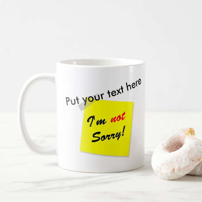 Caneca De Café Não Desculpo (Com Donut)