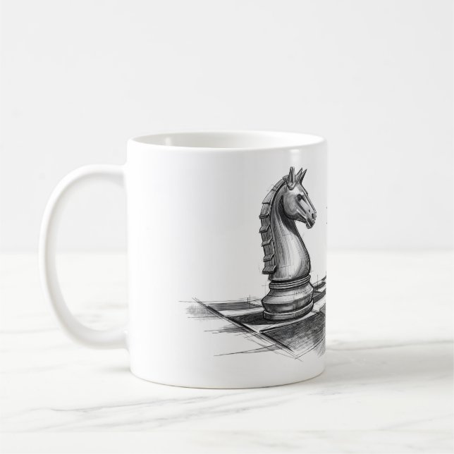 Caneca De Café Não é um jogo de xadrez engraçado para cavalos (Esquerda)