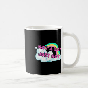 Caneca De Café Não é um robô, apenas garota gamer gráfica bonita 