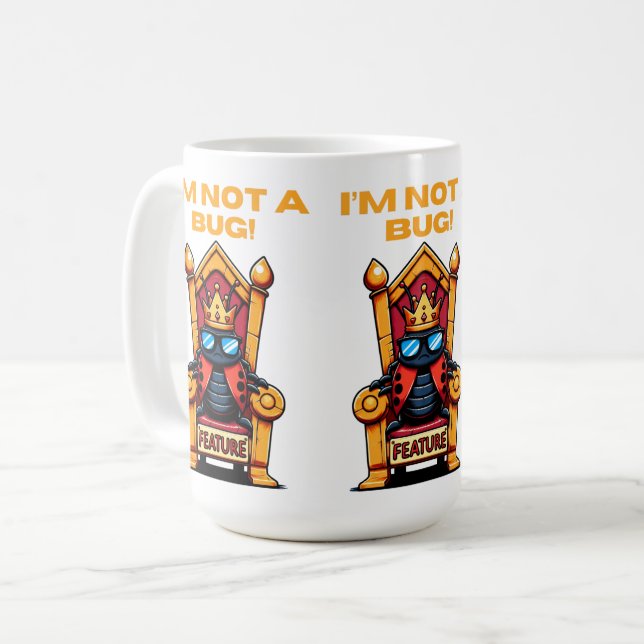 Caneca De Café Não é uma camisa de inseto (Frente Esquerda)