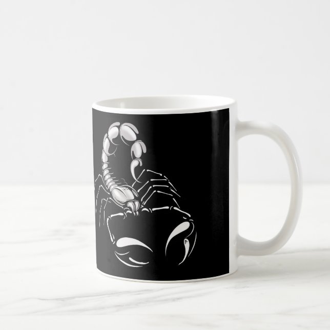 Caneca De Café Não Engraçado Escorpião de Prata (Direita)