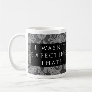 Caneca De Café Não esperava isso! Preto do teste padrão