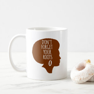 Caneca De Café Não Esqueça Suas Raízes - Afro-Americanos