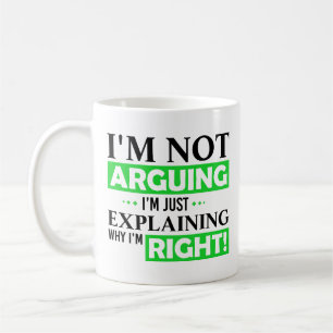 Caneca De Café Não estou discutindo, estou apenas explicando por 